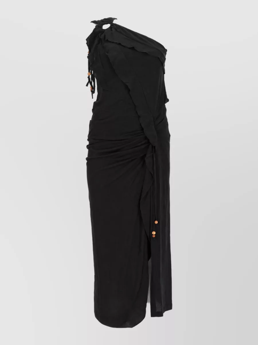 Isabel Marant Juliane Midi Dress One Shoulder Slit
