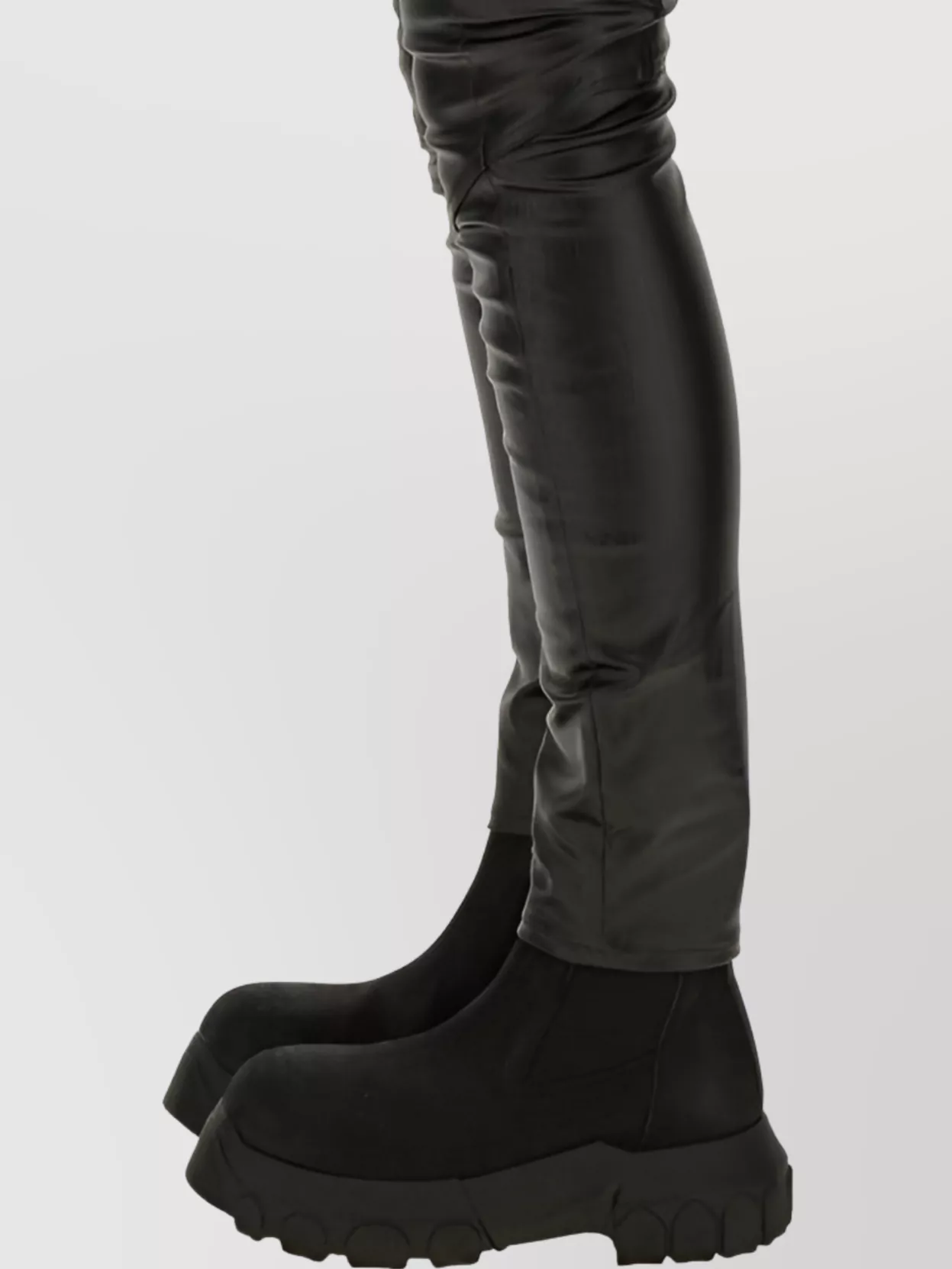 Shop Rick Owens Skinny Fit Leggings Shiny Finish