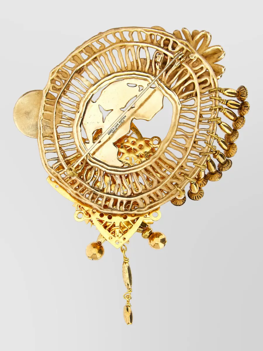 Dries Van Noten Antiqued floral brooch