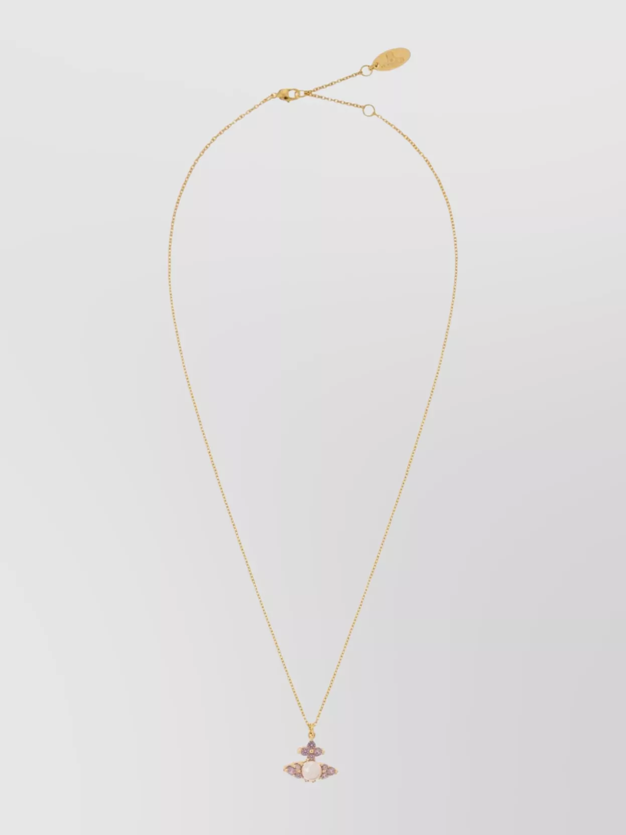Vivienne Westwood Adjustable Crystal Pendant Necklace