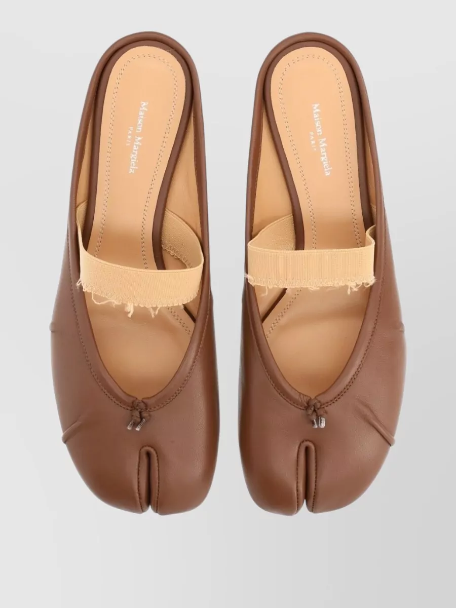 Maison Margiela Split Toe Flat Sole Leather Mules