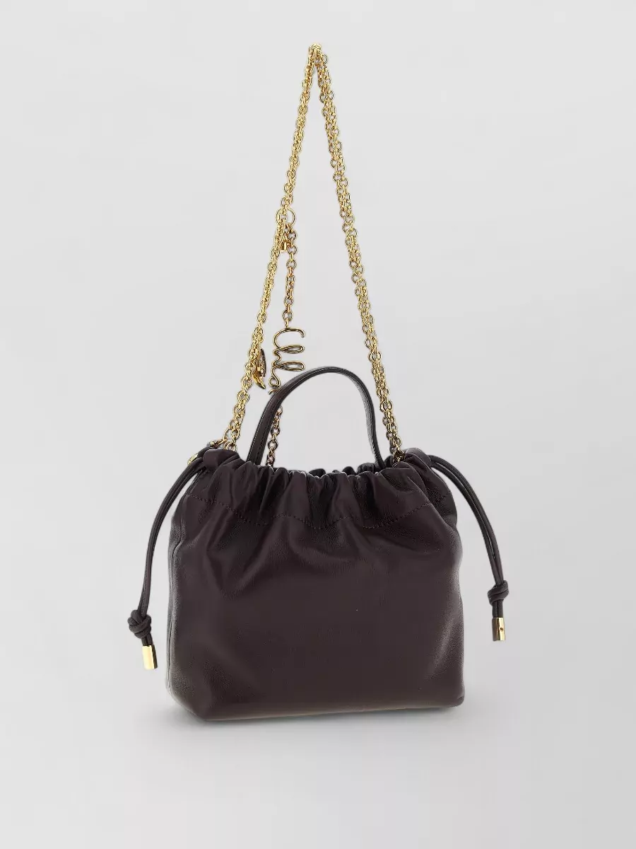 Chloé Icons Crossbody Bag Goldtone Chain Strap Top Handle