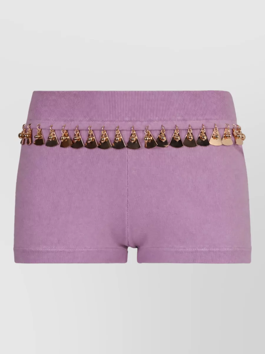 Paco Rabanne silk knit mini shorts
