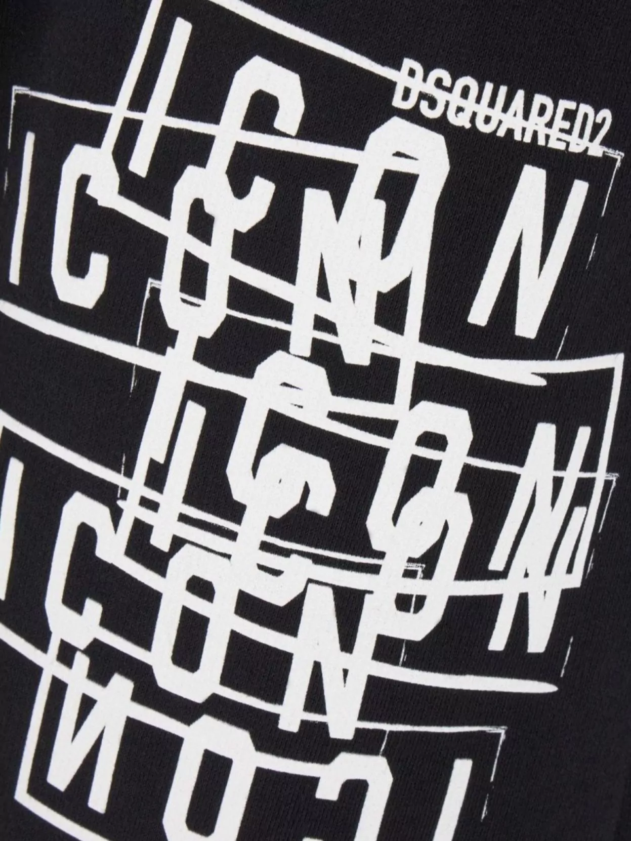 Dsquared2 Black Bermuda Shorts With Icon Logo Print In Cotton Man In Black