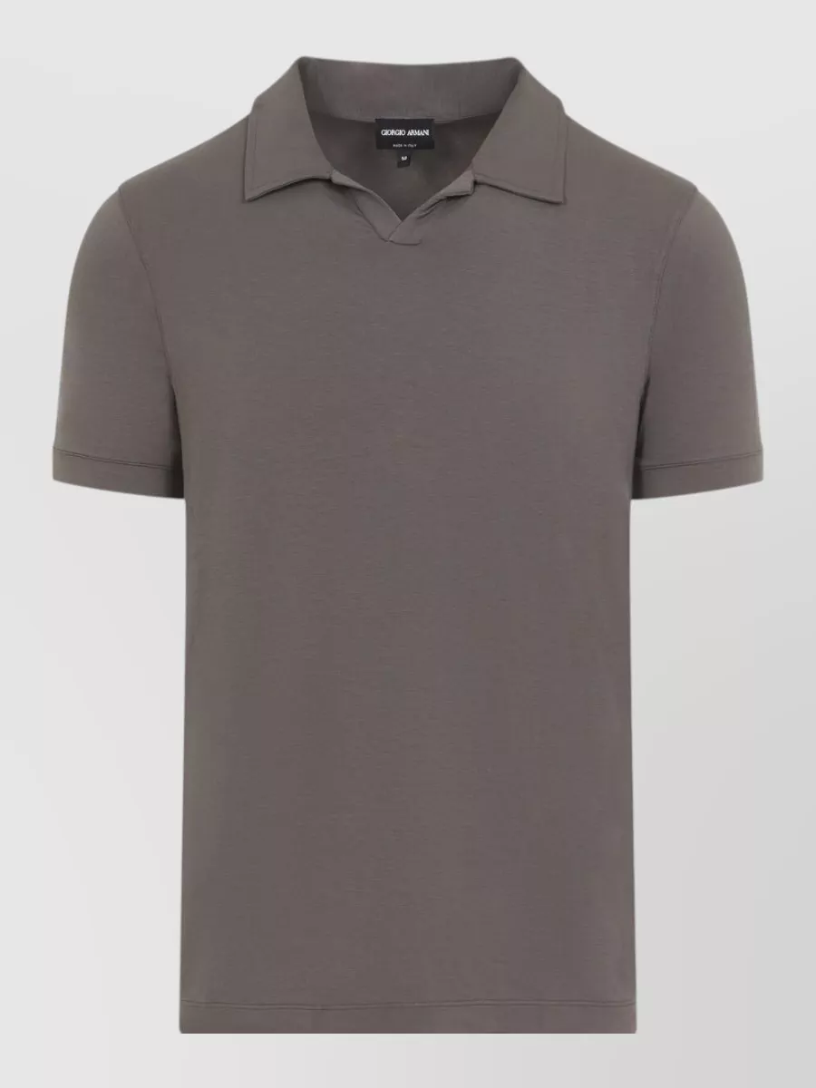 Giorgio Armani Viscose Short-Sleeve Polo Shirt