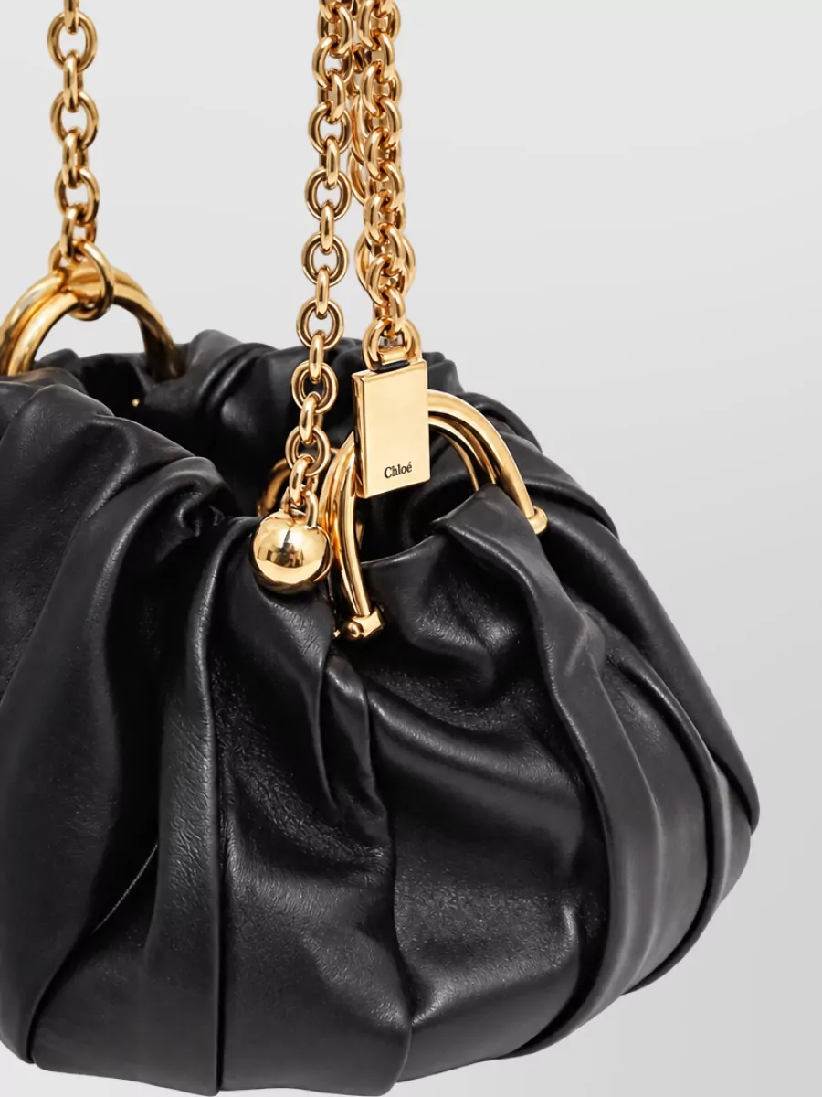 Chloé Chloé plissé lamb leather bucket bag