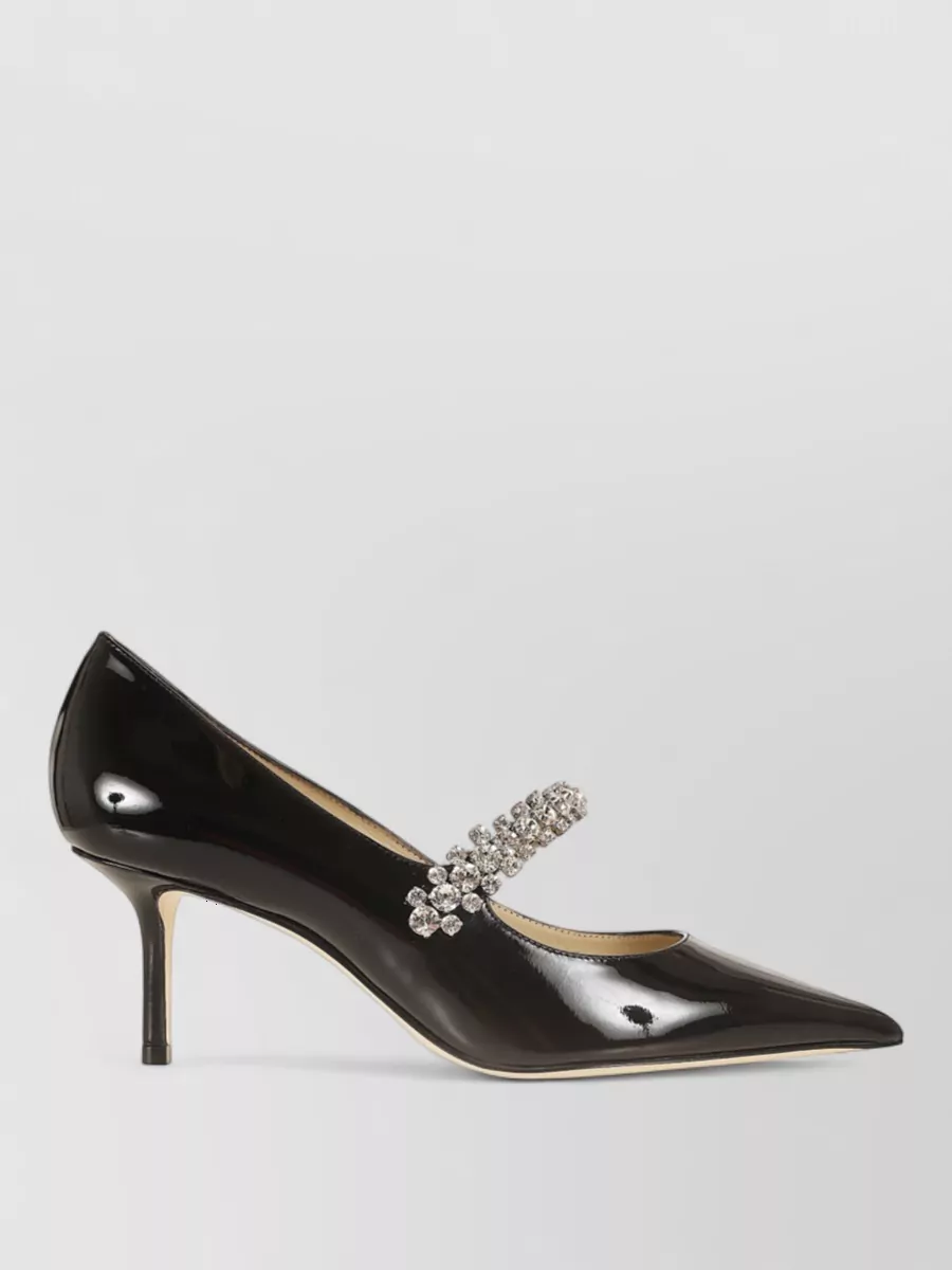 Jimmy Choo Leather Crystal-Embellished Pumps