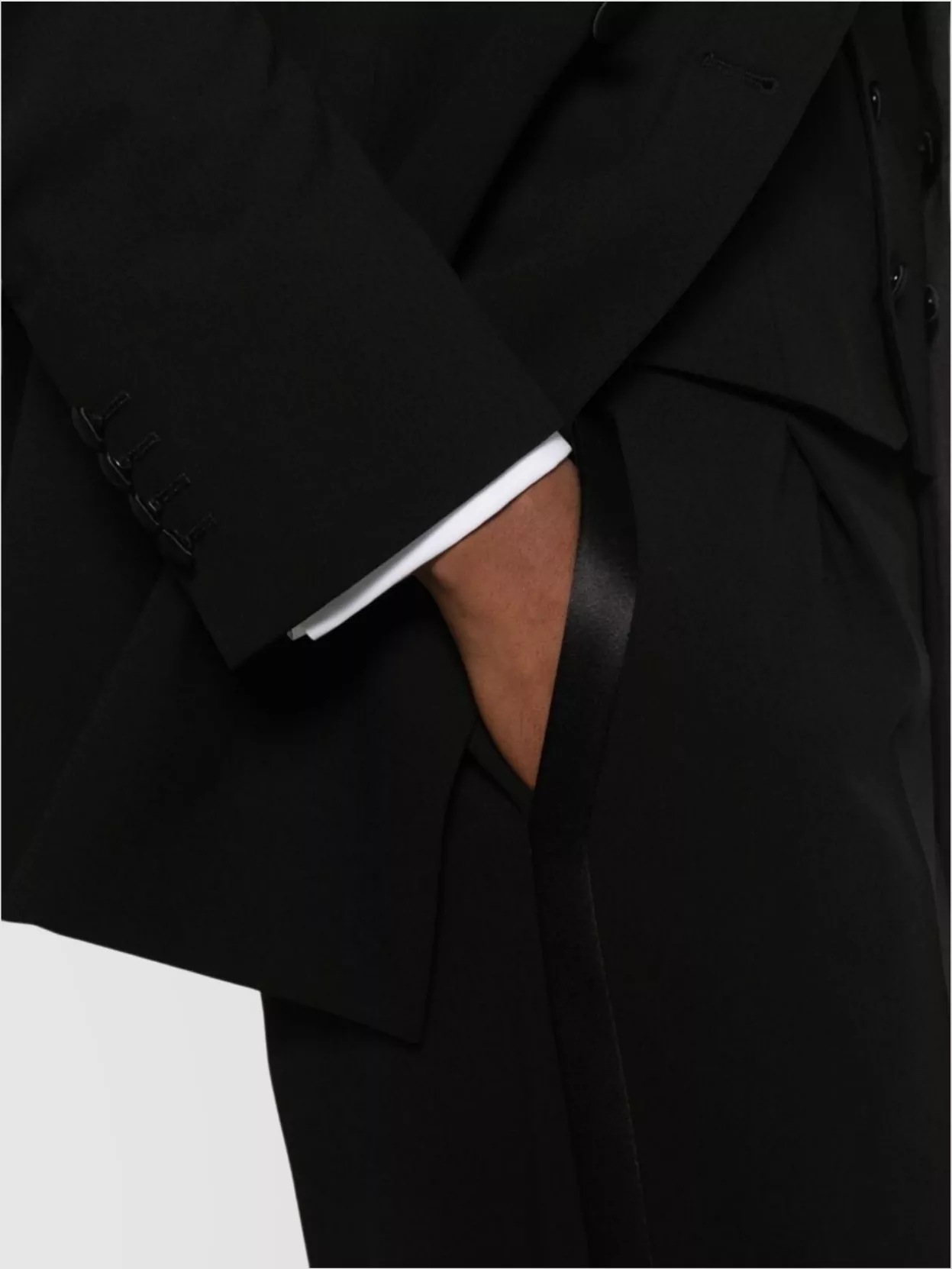 Emporio Armani Double-Breasted Suit With Satin Lapels And Cuffs