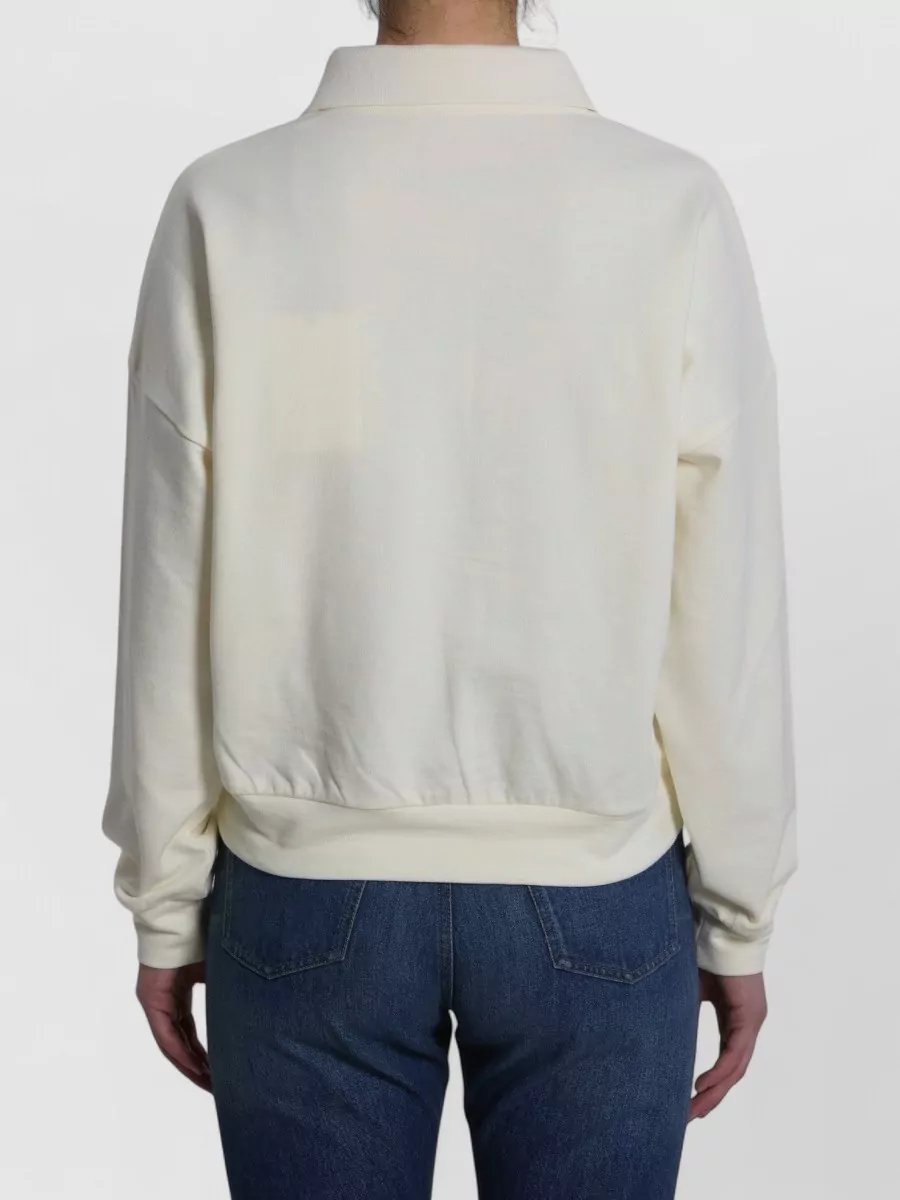 The Row Cotton Long-Sleeve Polo Sweatshirt