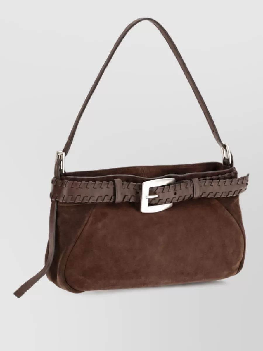 Staud Na Lamb Leather Clutch Bag