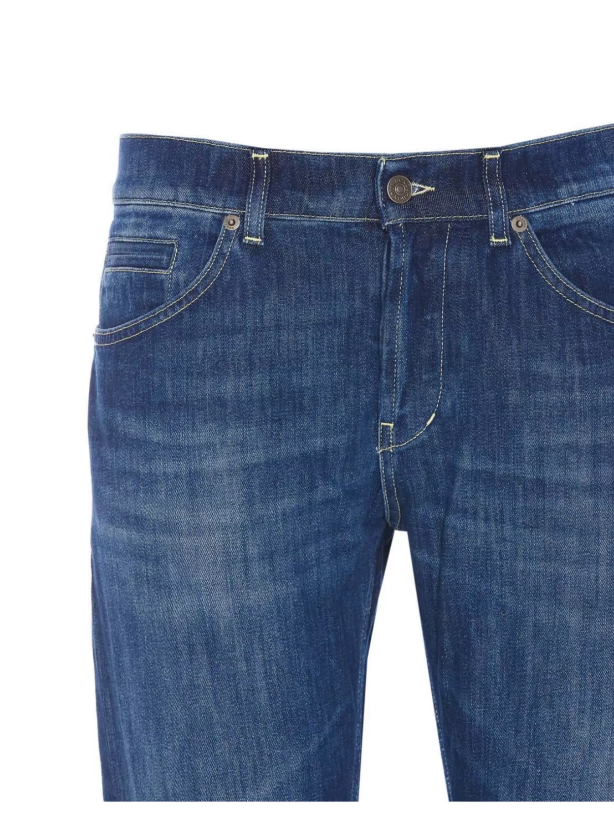 Dondup Skinny Model Trousers Rolled Cuffs In Blue