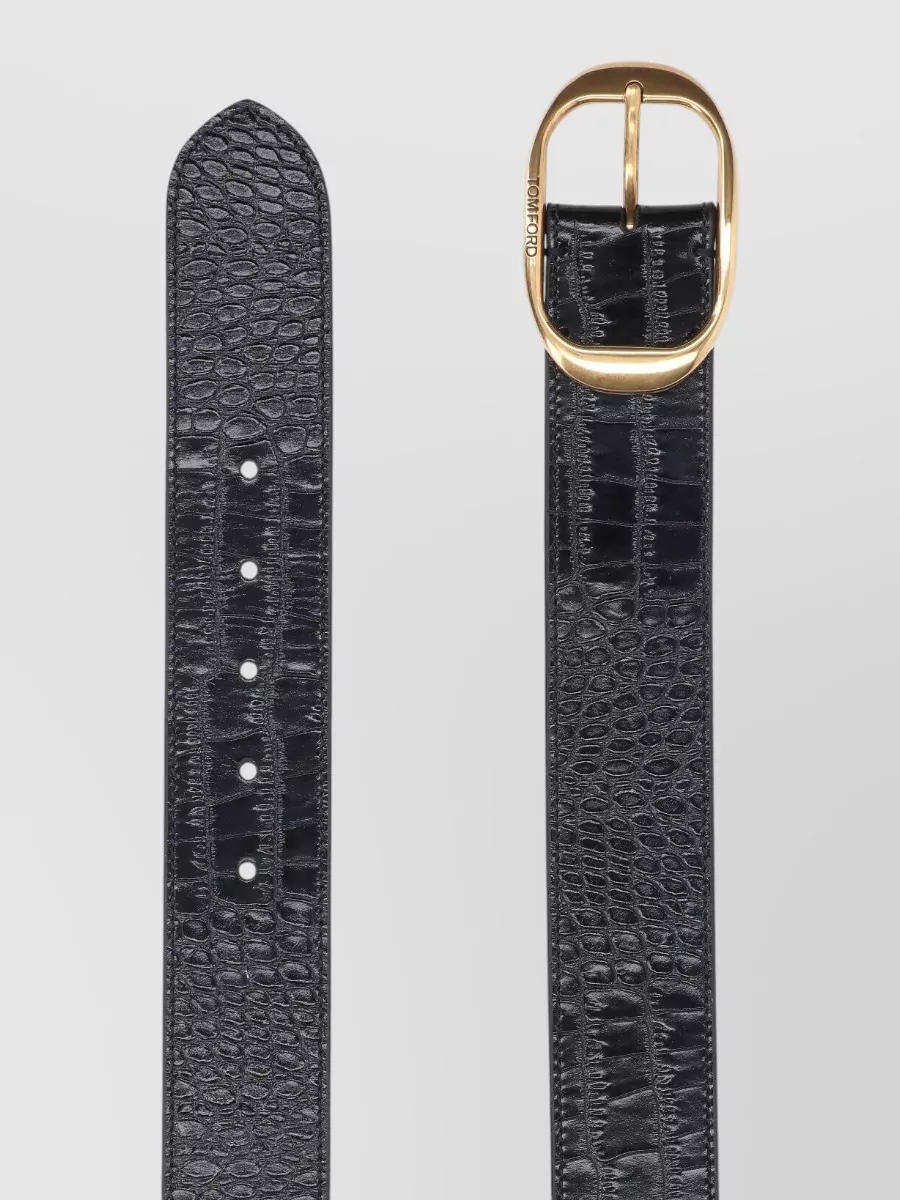 Tom Ford Crocodile Effect Structured Waist Belt Accessory