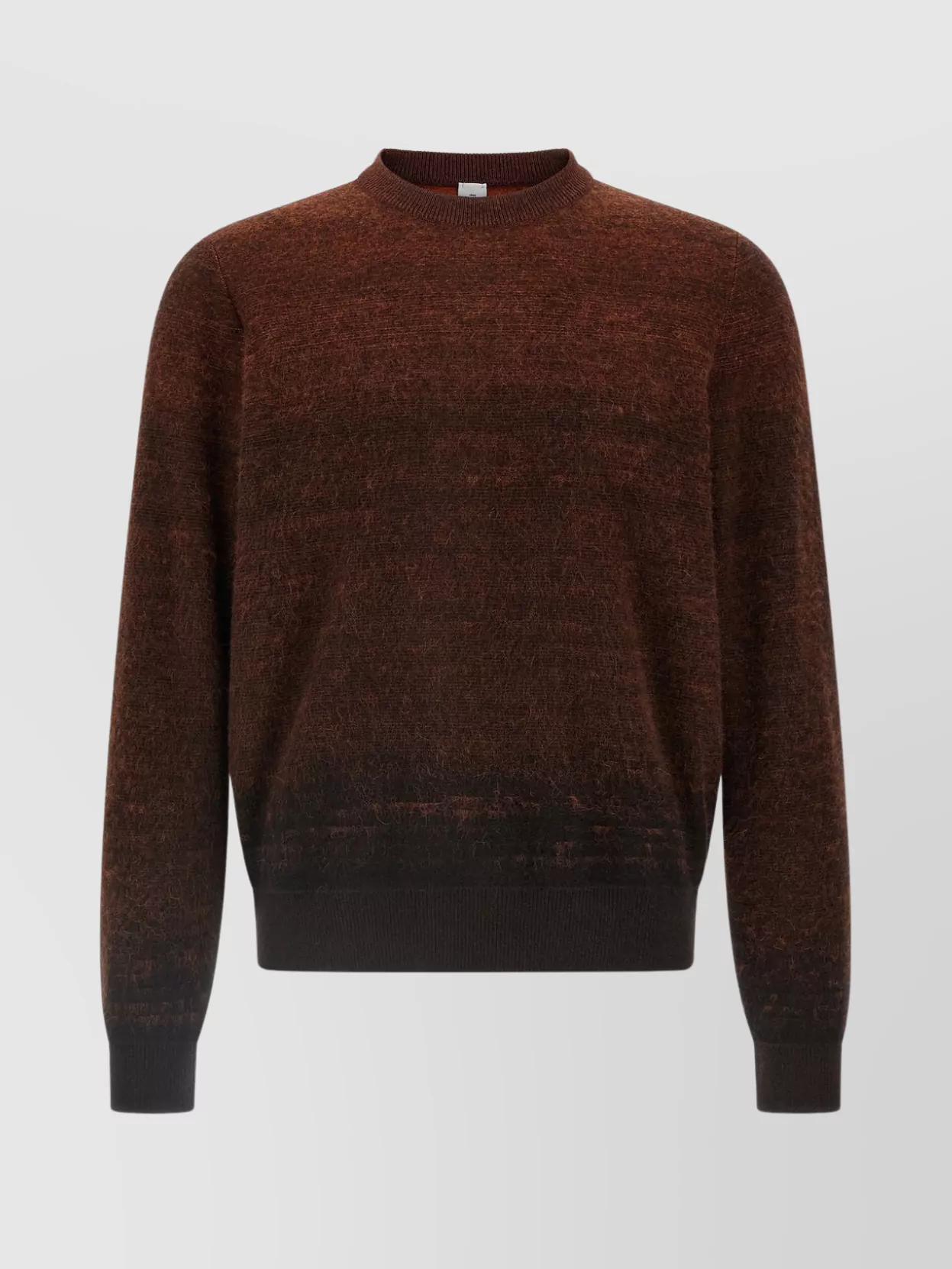 Berluti Ribbed Knit Sweater Textured Fabric In Brown