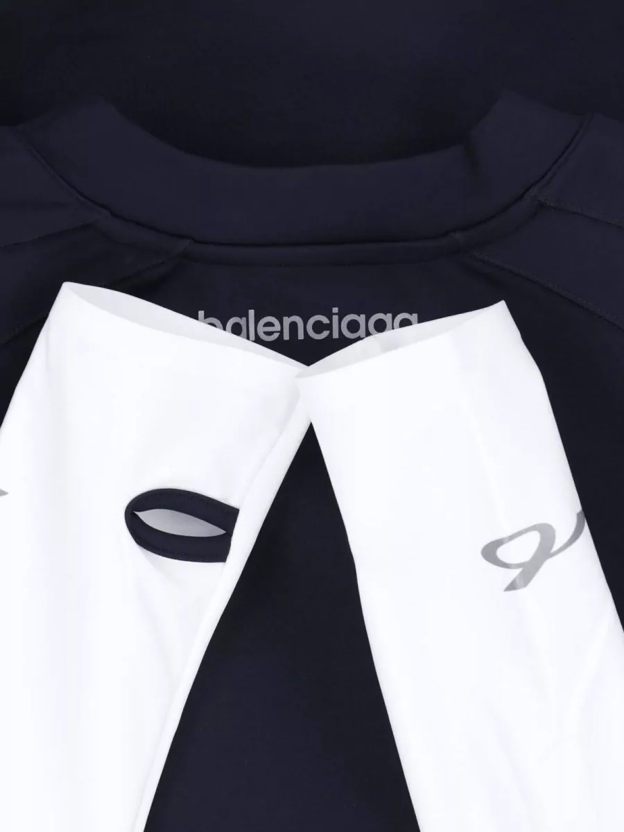 Balenciaga Two-Tone Long-Sleeve Layered T-Shirt