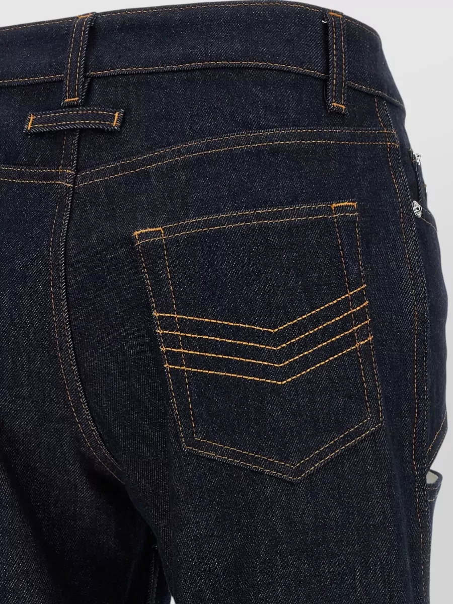 Jean Paul Gaultier Denim Trousers Front Cut Detail Design