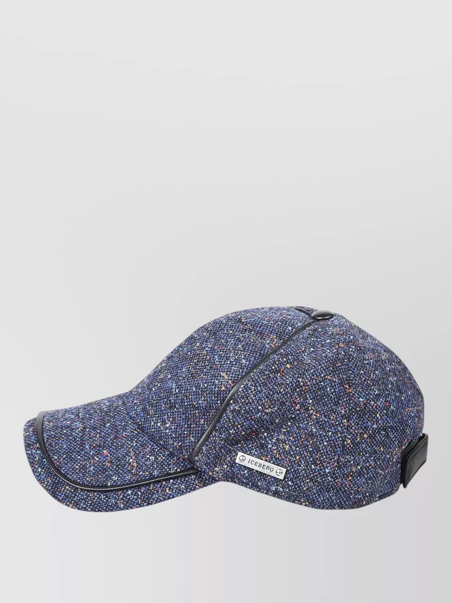 Iceberg Textured Fabric Hat Featuring Curved Brim