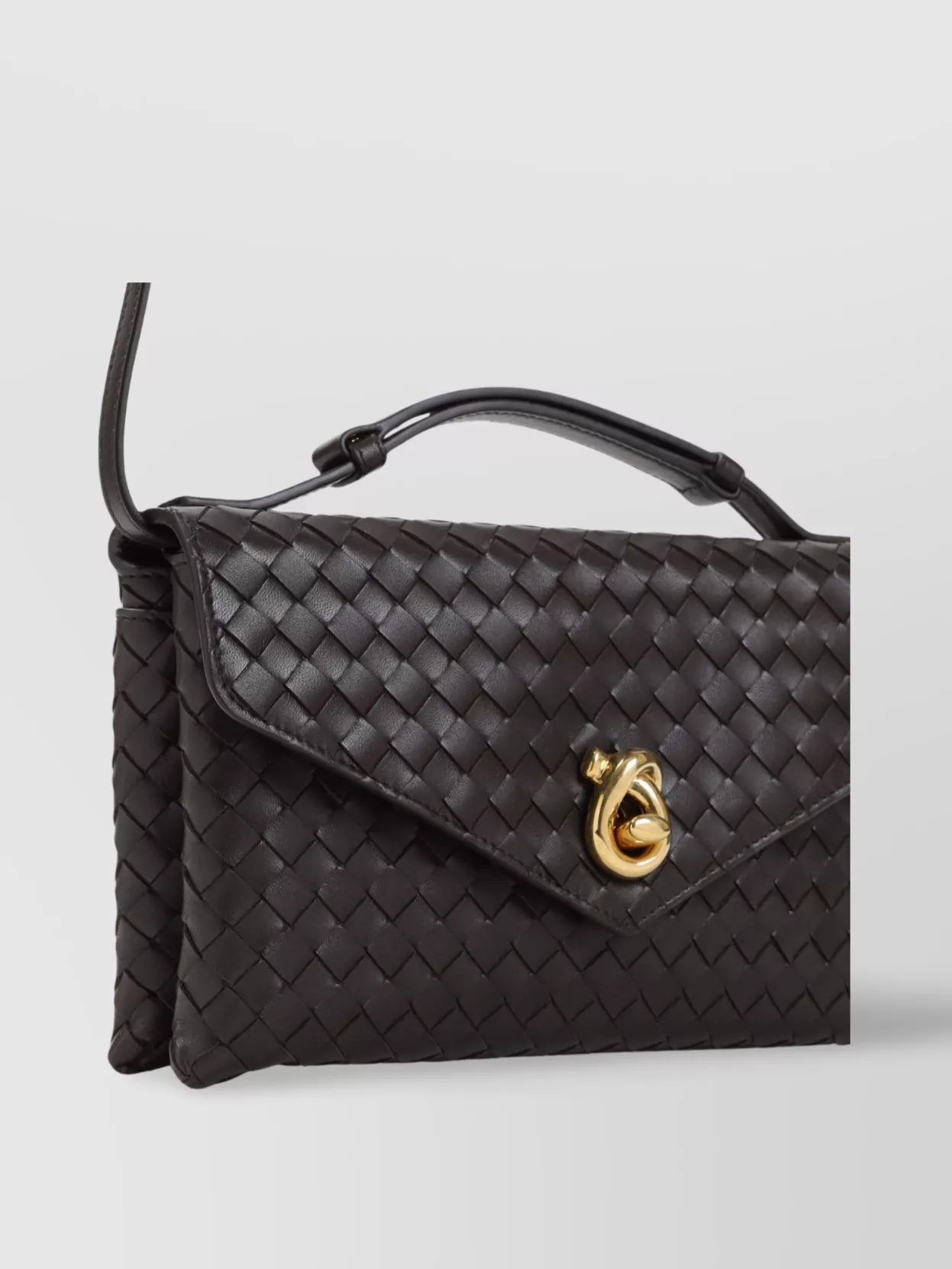 Bottega Veneta Lamb Leather Shoulder Bag With Knot Lock