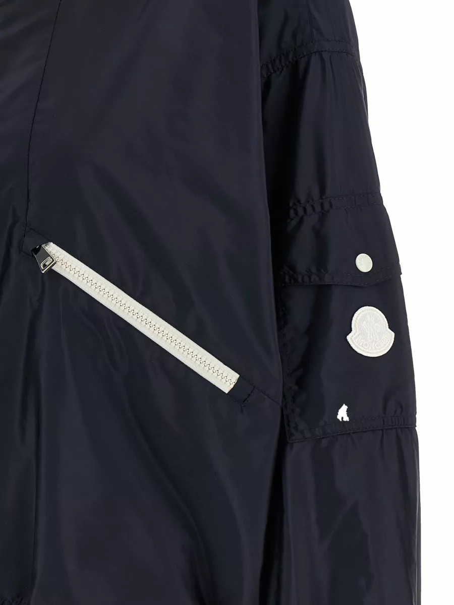 Moncler Nylon Hooded Single-Breasted Jacket