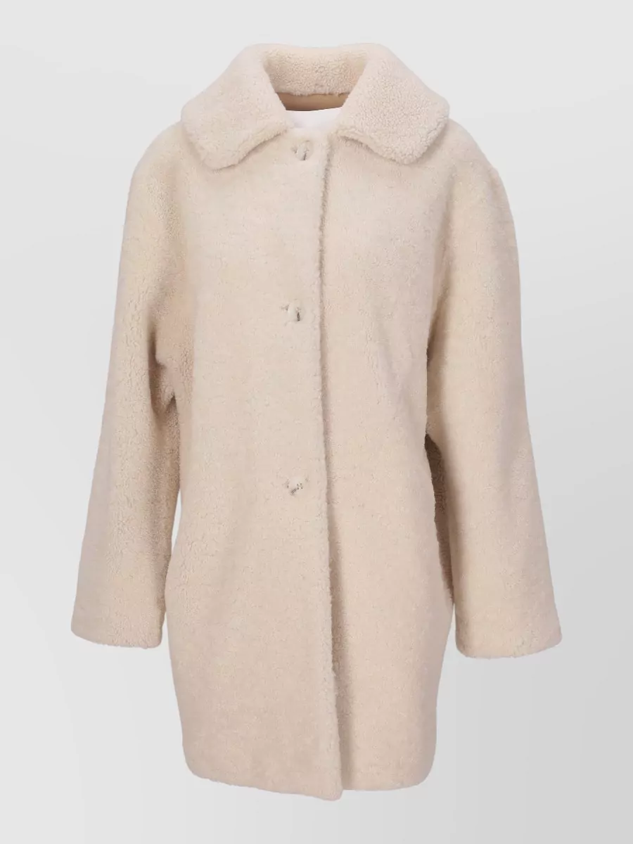 La Rose Long-hair shearling coat
