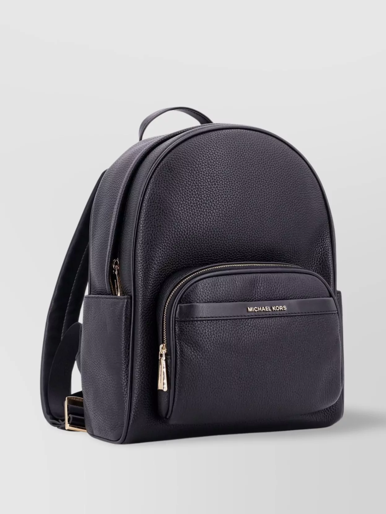Michael Kors Logo Patch Leather Backpack