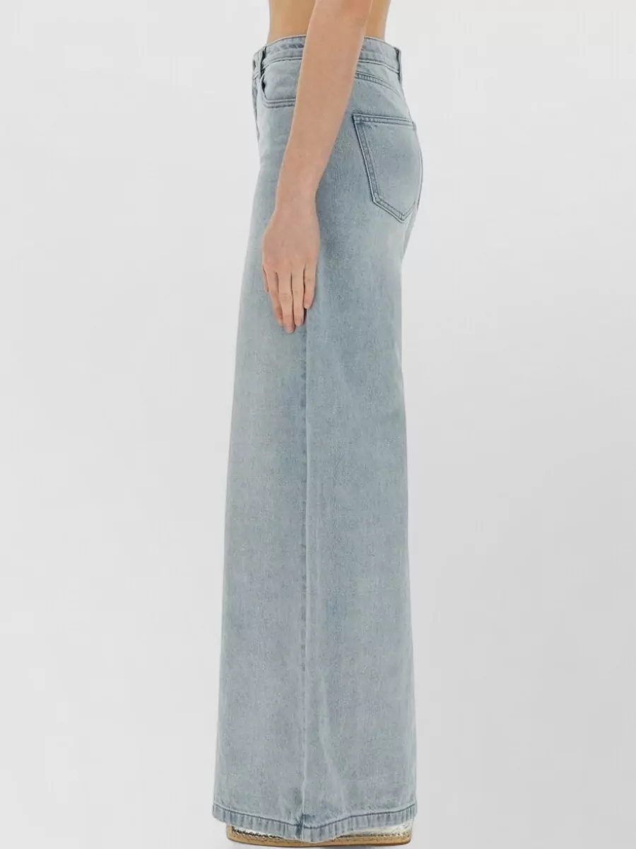 Michael Kors Denim Wide-Leg Trousers