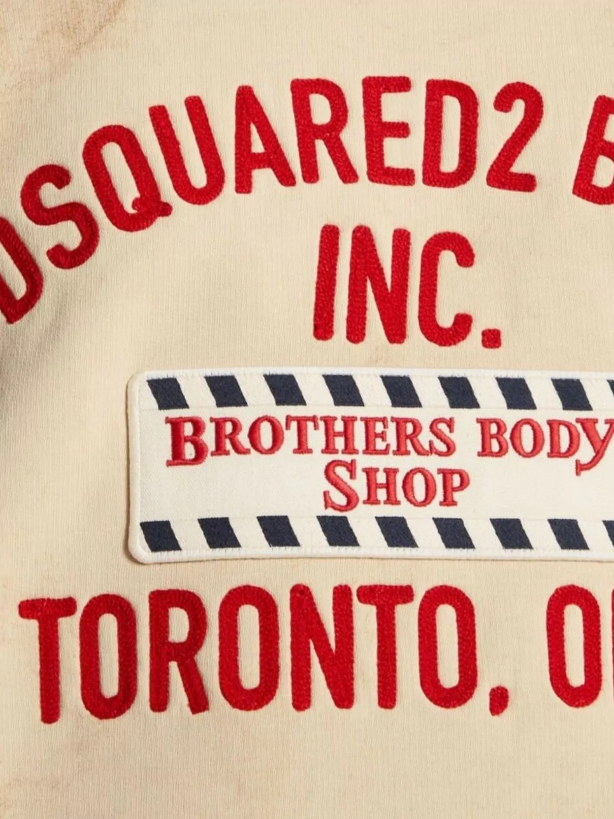 Dsquared2 Cotton Sweatshirt With Distressed Effect In Neutral
