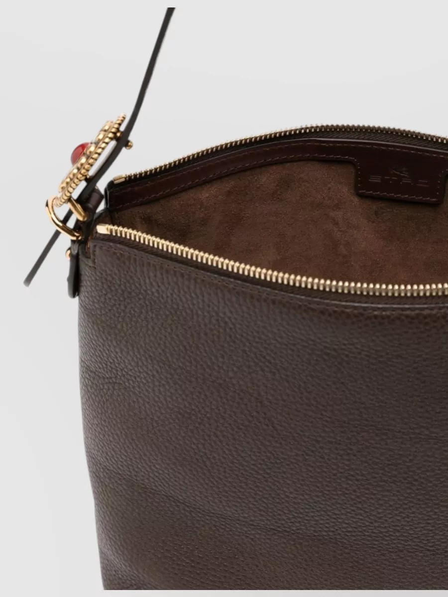 Etro Medium Leather Tote Bag