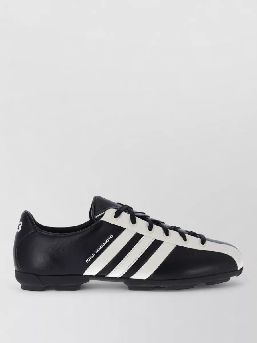 Y-3 Leather Low-Top Lace-Up Sneakers