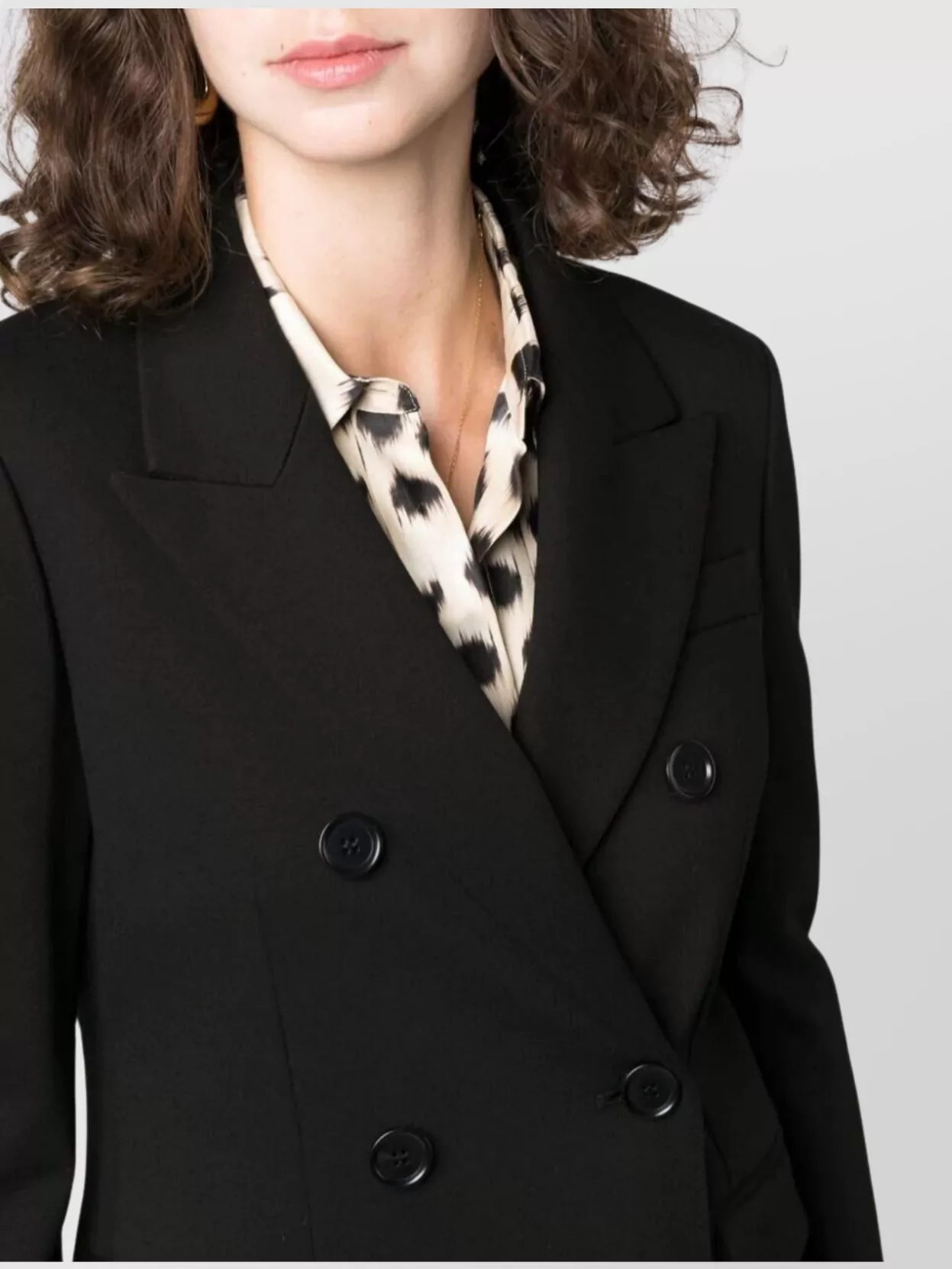 Aspesi Double-Breasted Jacket Notched Lapels
