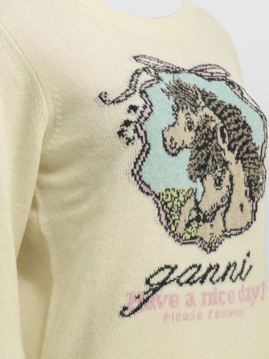 Ganni Wool Crew-Neck Sweater