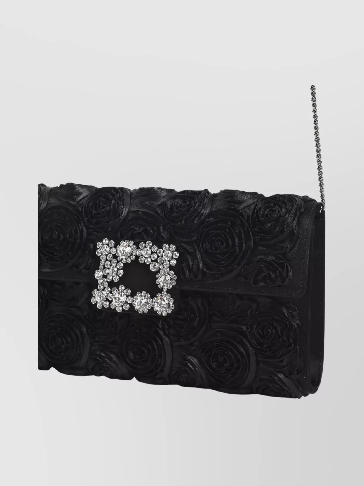 Roger Vivier Floral Buckle Chain Strap Clutch Bag
