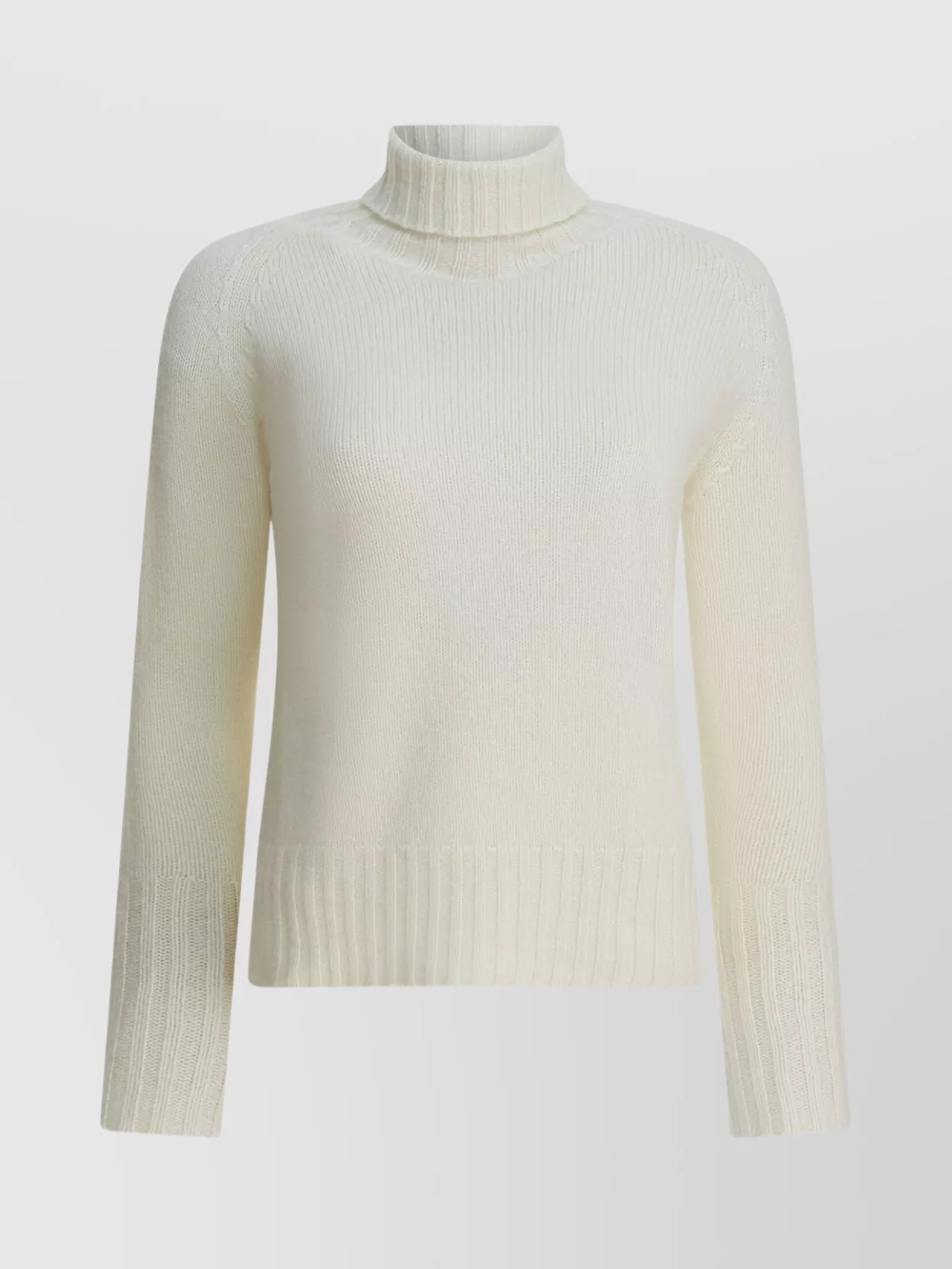 Drumohr High Neck Long Sleeve Knitwear Top In White