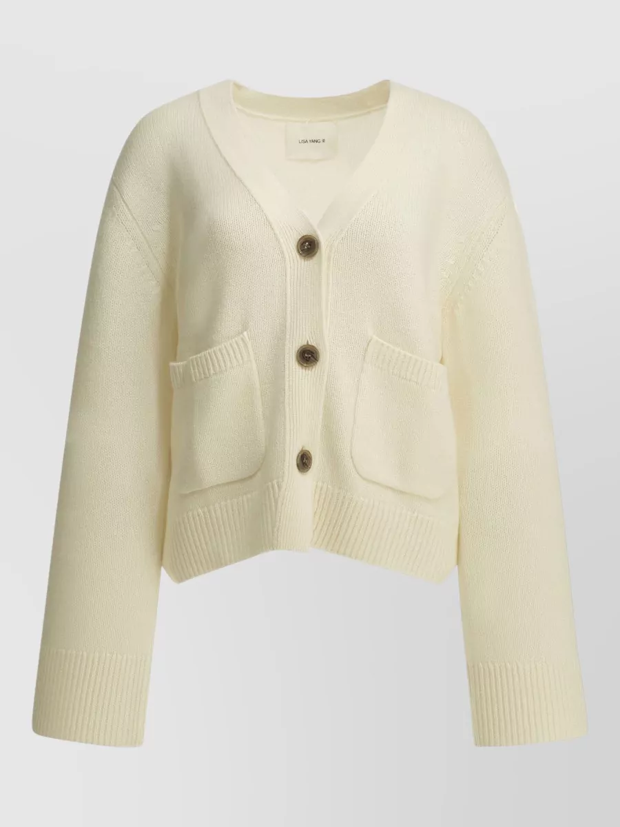 Lisa Yang Cashmere v-neck ribbed cardigan