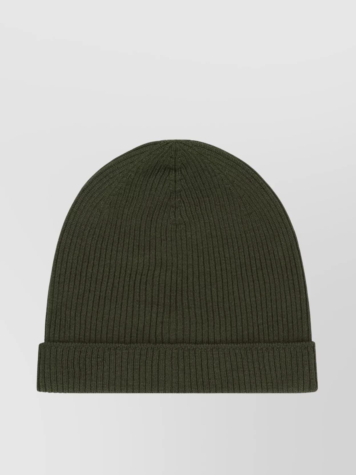 Rick Owens Ribbed Wool Hat Folded Cuff