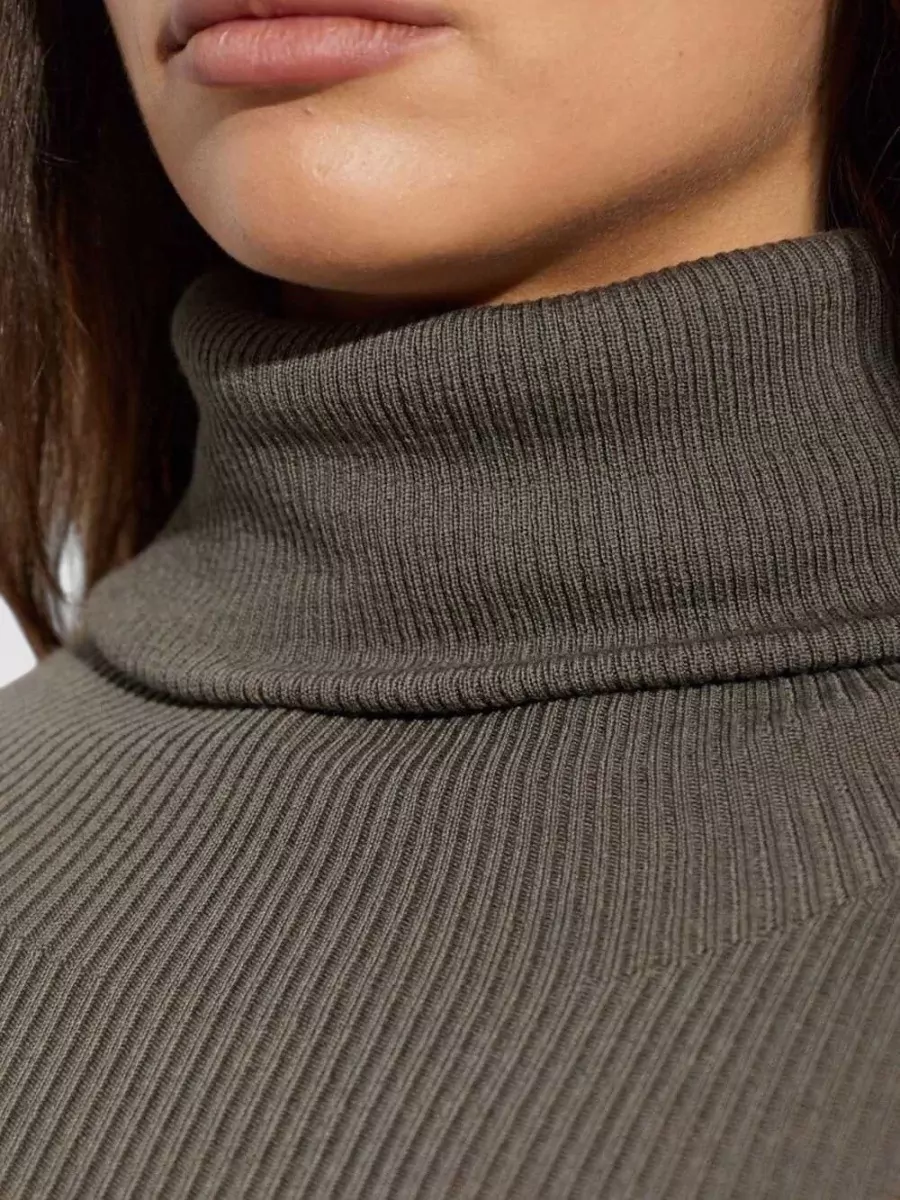 Rick Owens Virgin Wool Ribbed Turtleneck Long-Sleeve Jumper