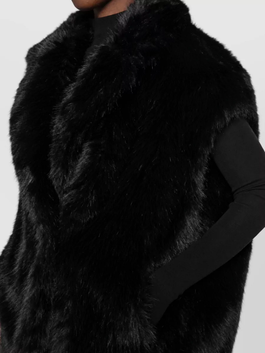 Stand Studio Faux Fur Oversized Sleeveless Vest