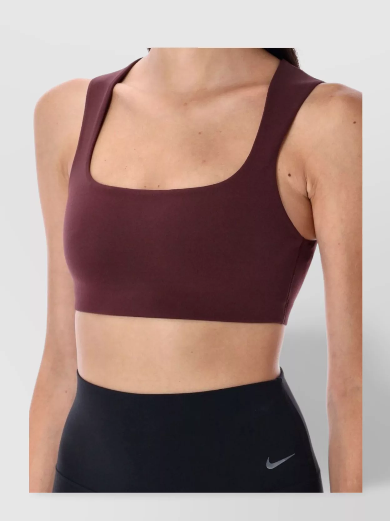 Nike Zenvy Square Neck Open Back Sleeveless Top