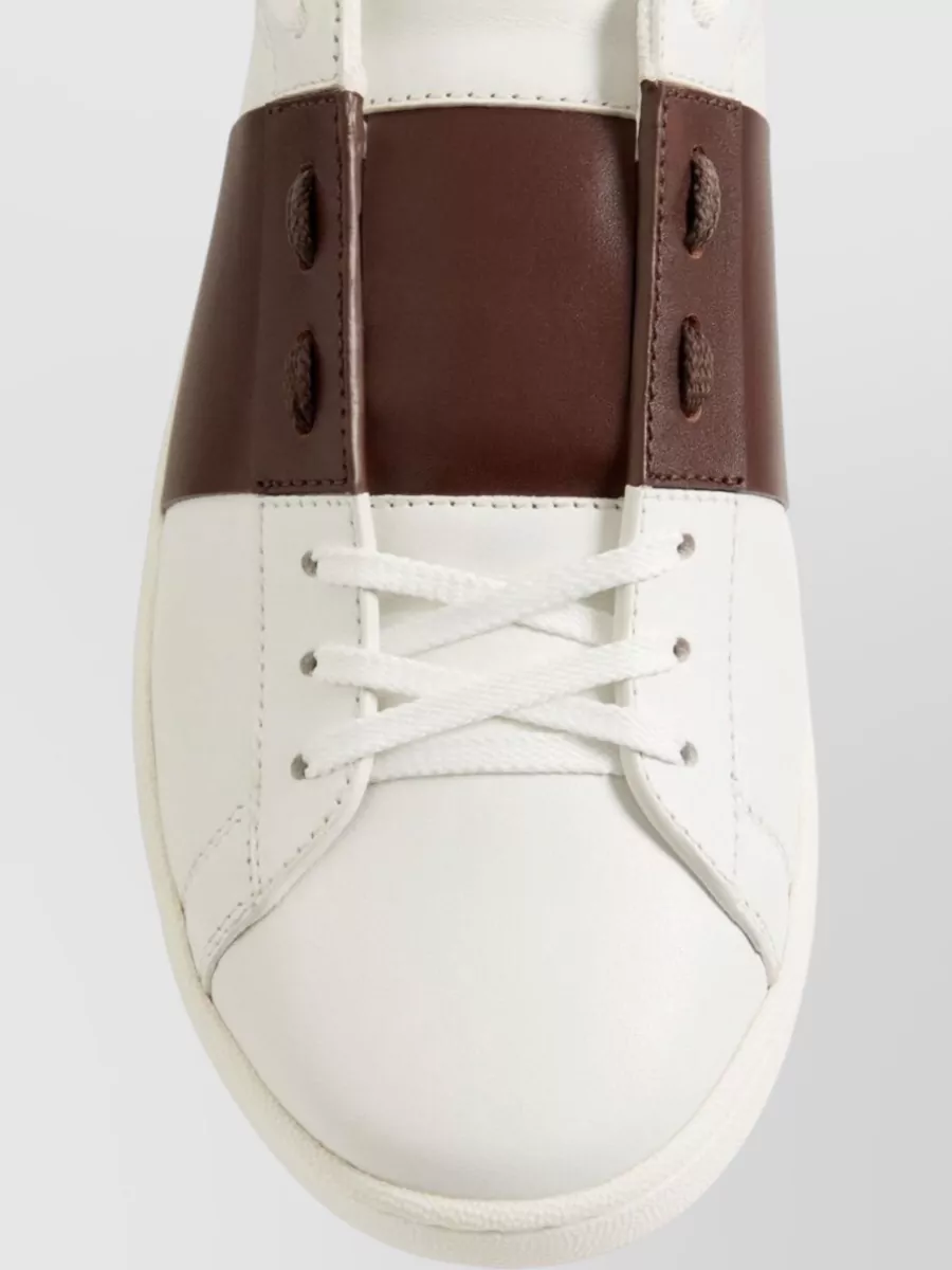 Valentino Garavani Leather Lace-Up Sneakers
