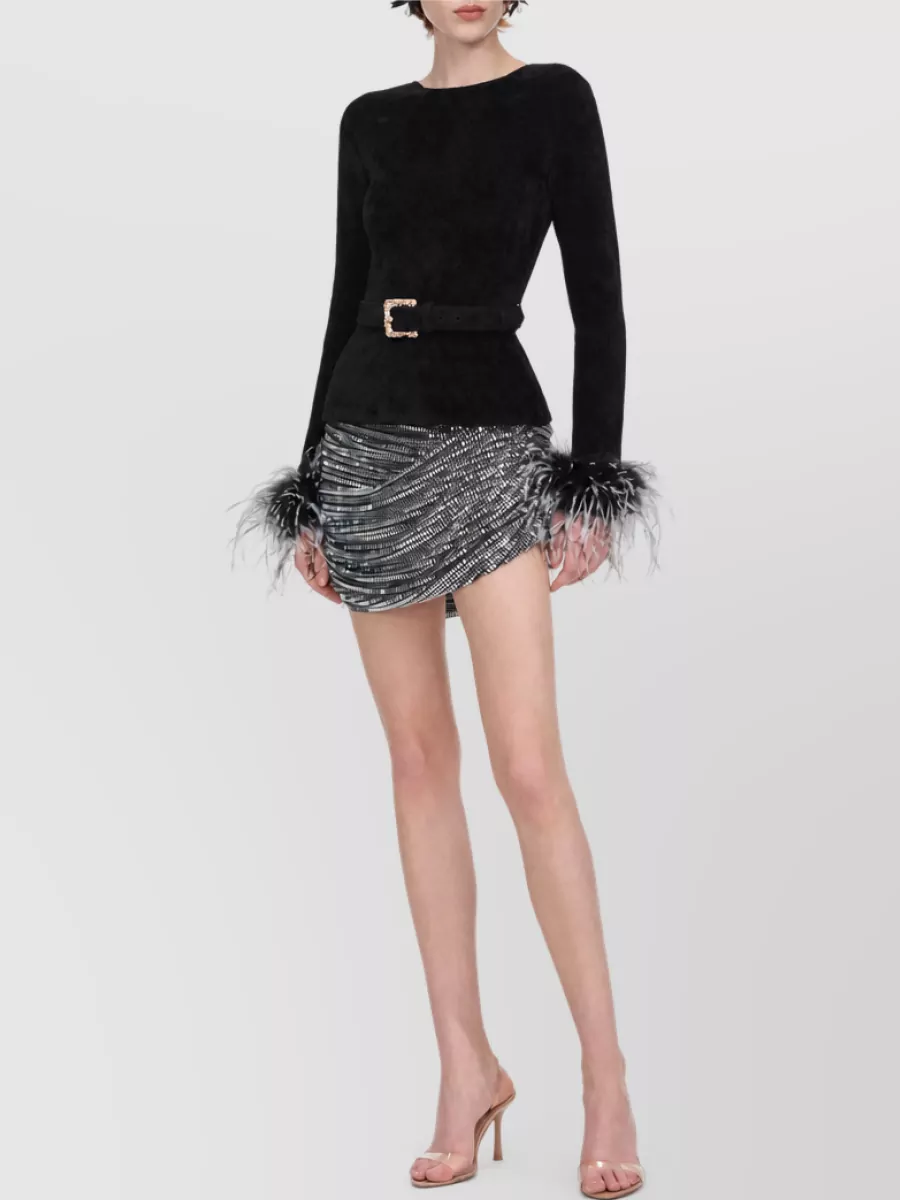 Self-Portrait bubble hem mini dress