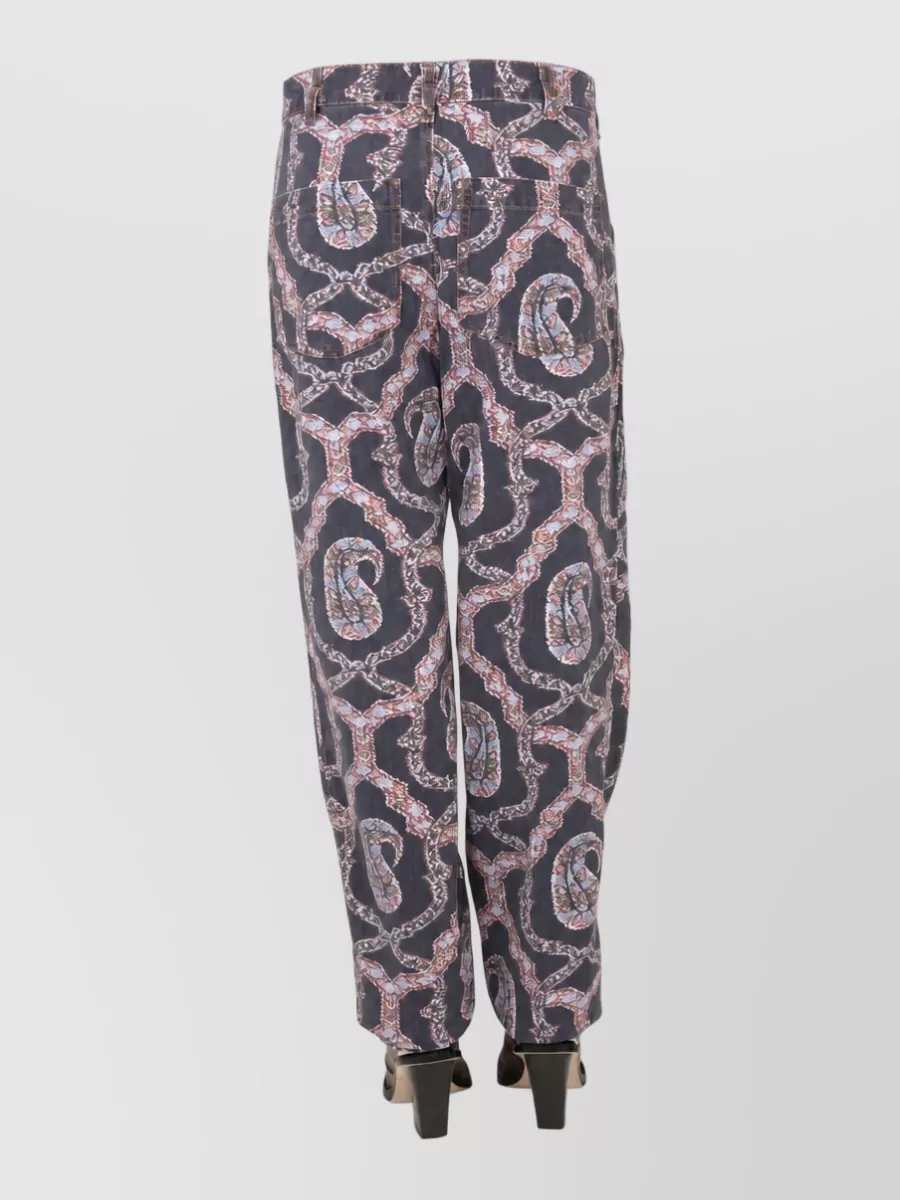 Etro Paisley Denim Straight-Leg Jeans