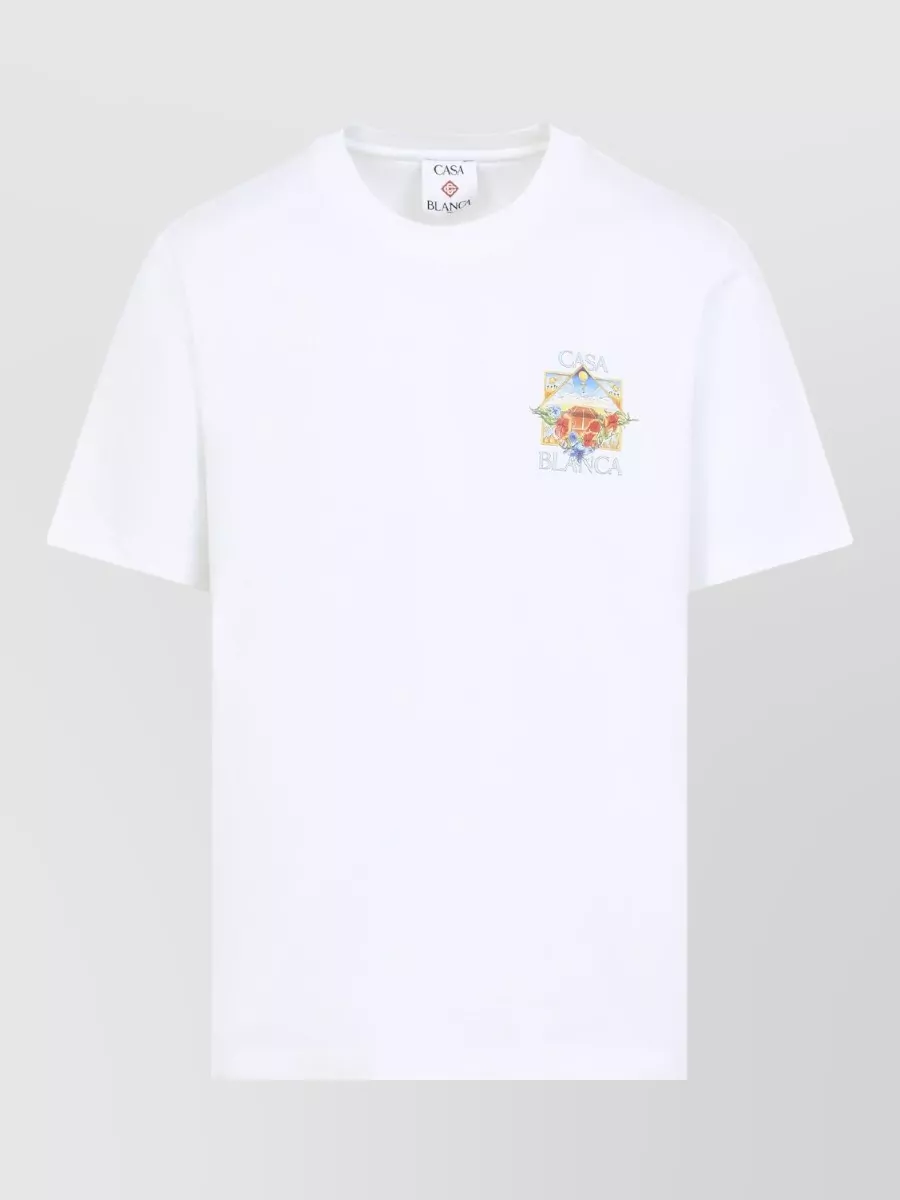 Casablanca Cotton Logo-Print Short-Sleeve T-Shirt