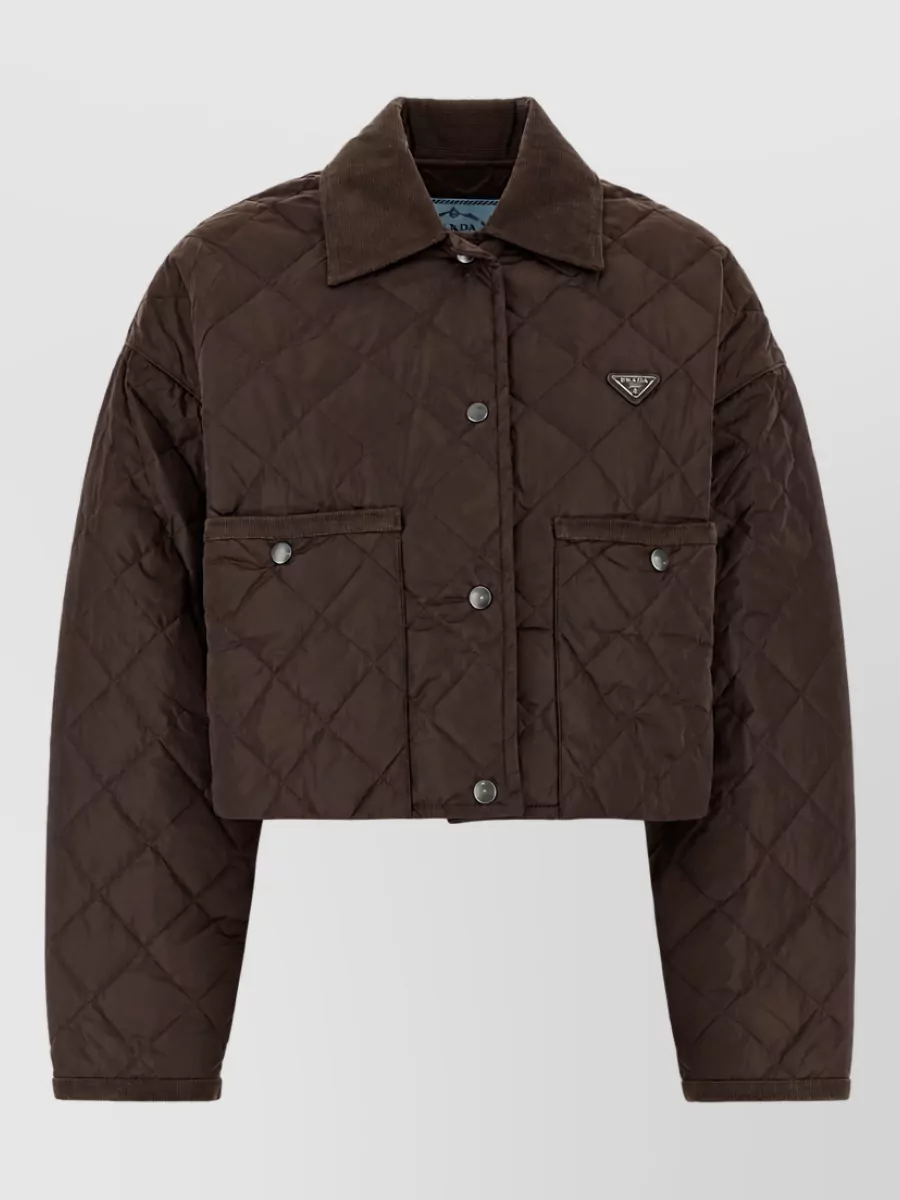 Prada Quilted cropped parka coat