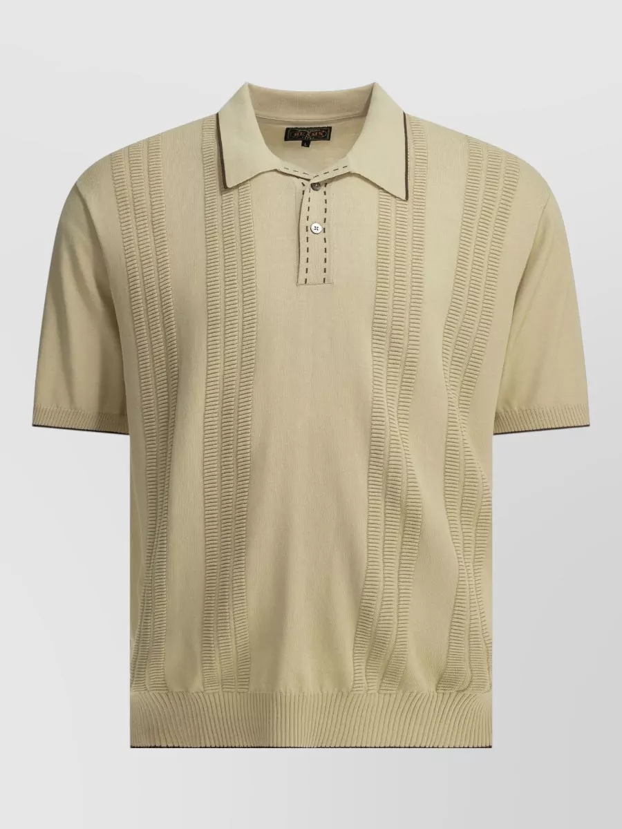 Beams Plus textured knit polo shirt