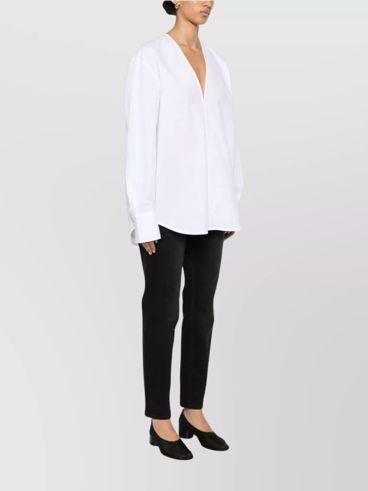 Totême Lightweight Cotton Blouse With Box-Pleat Detail