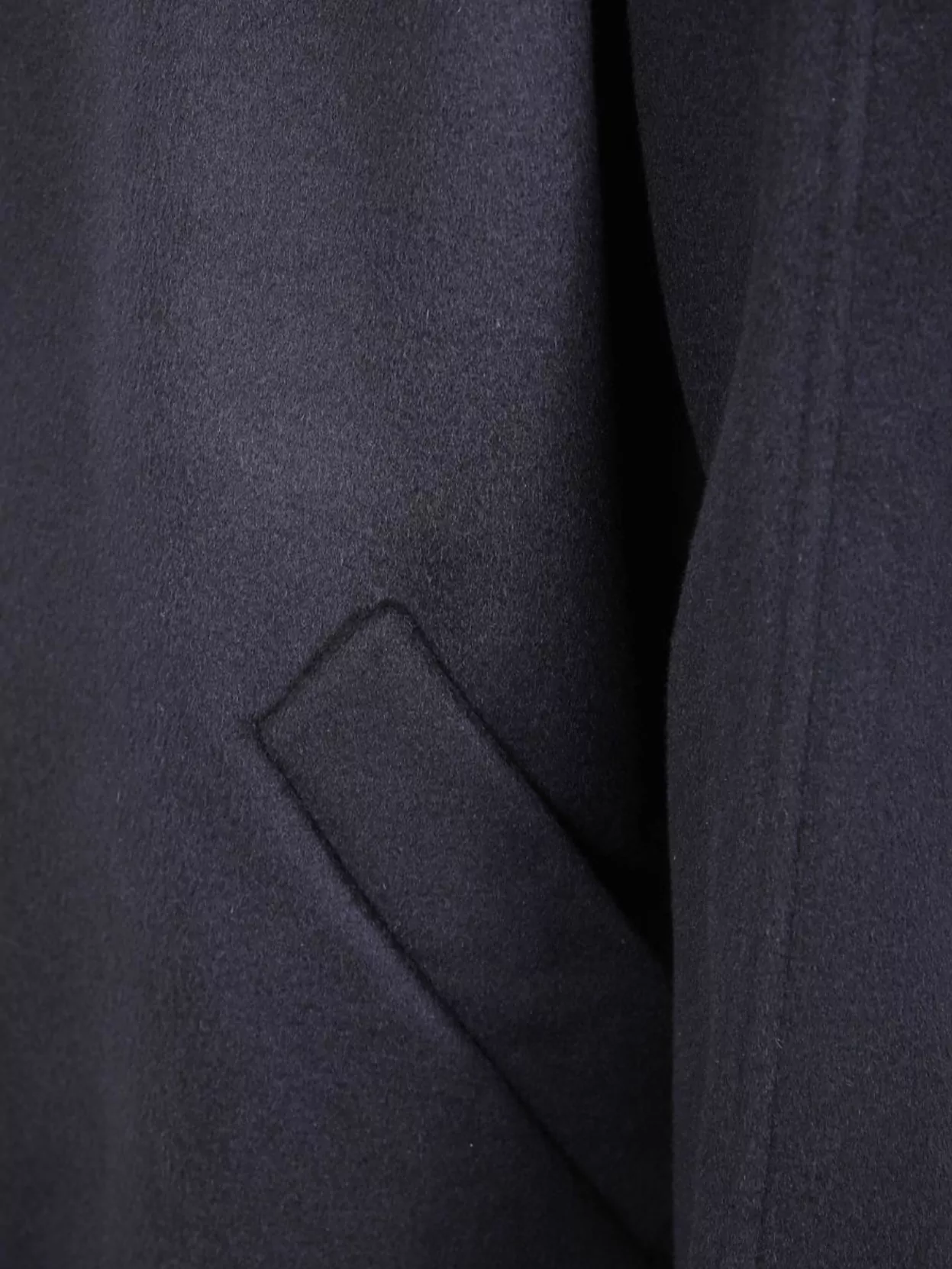 Giorgio Armani Long Coat With High Collar And Pockets
