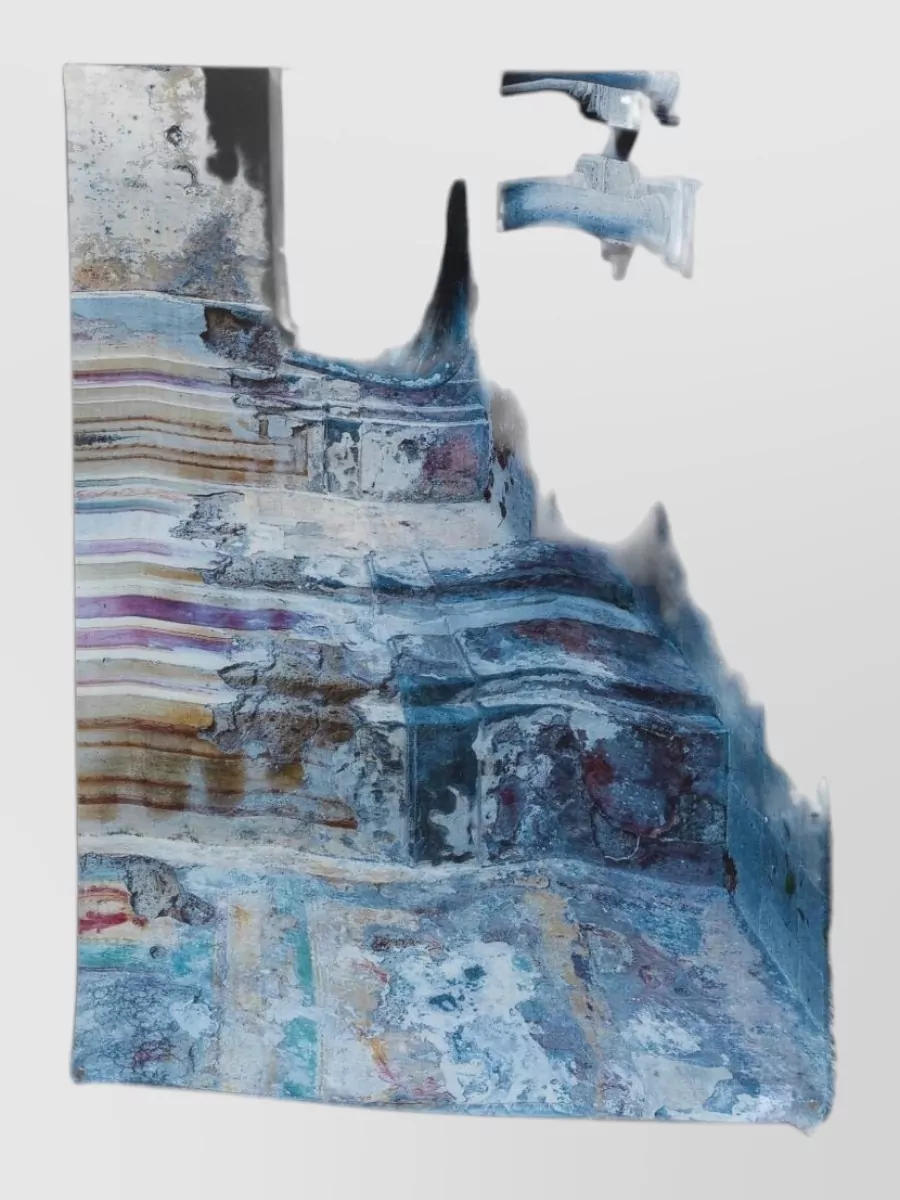 Faliero Sarti modal cashmere graphic print frayed-edge scarf