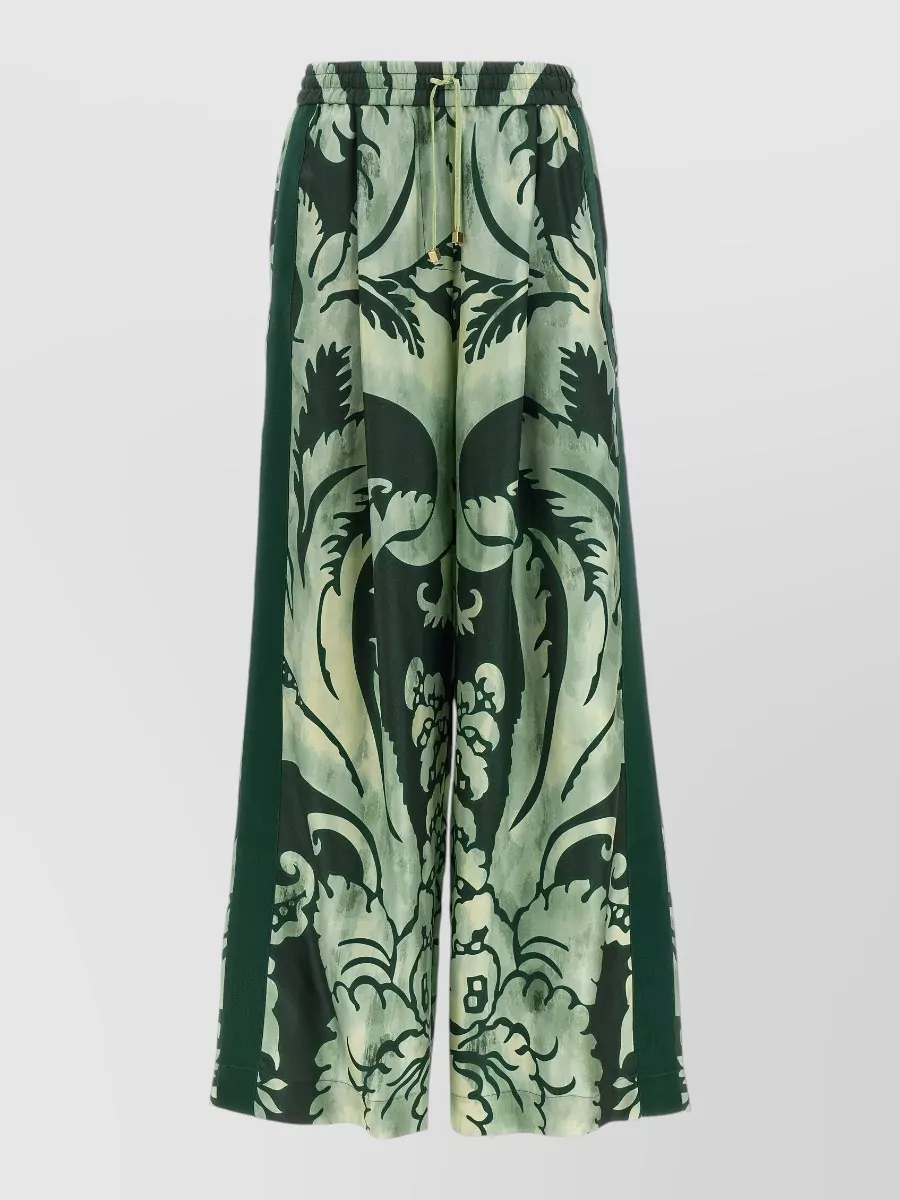 F.r.s For Restless Sleepers silk floral-print wide-leg trousers