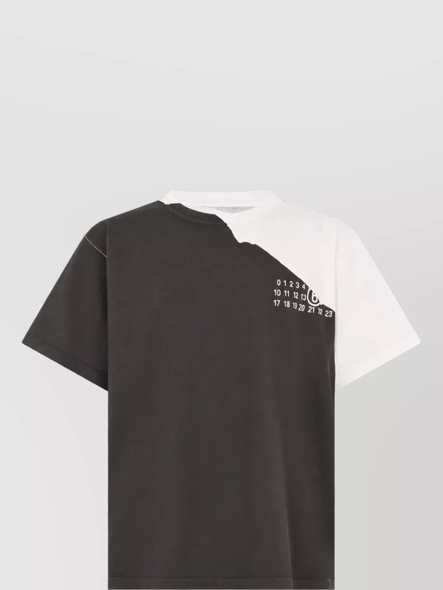 Mm6 Maison Margiela bicolor short-sleeve t-shirt