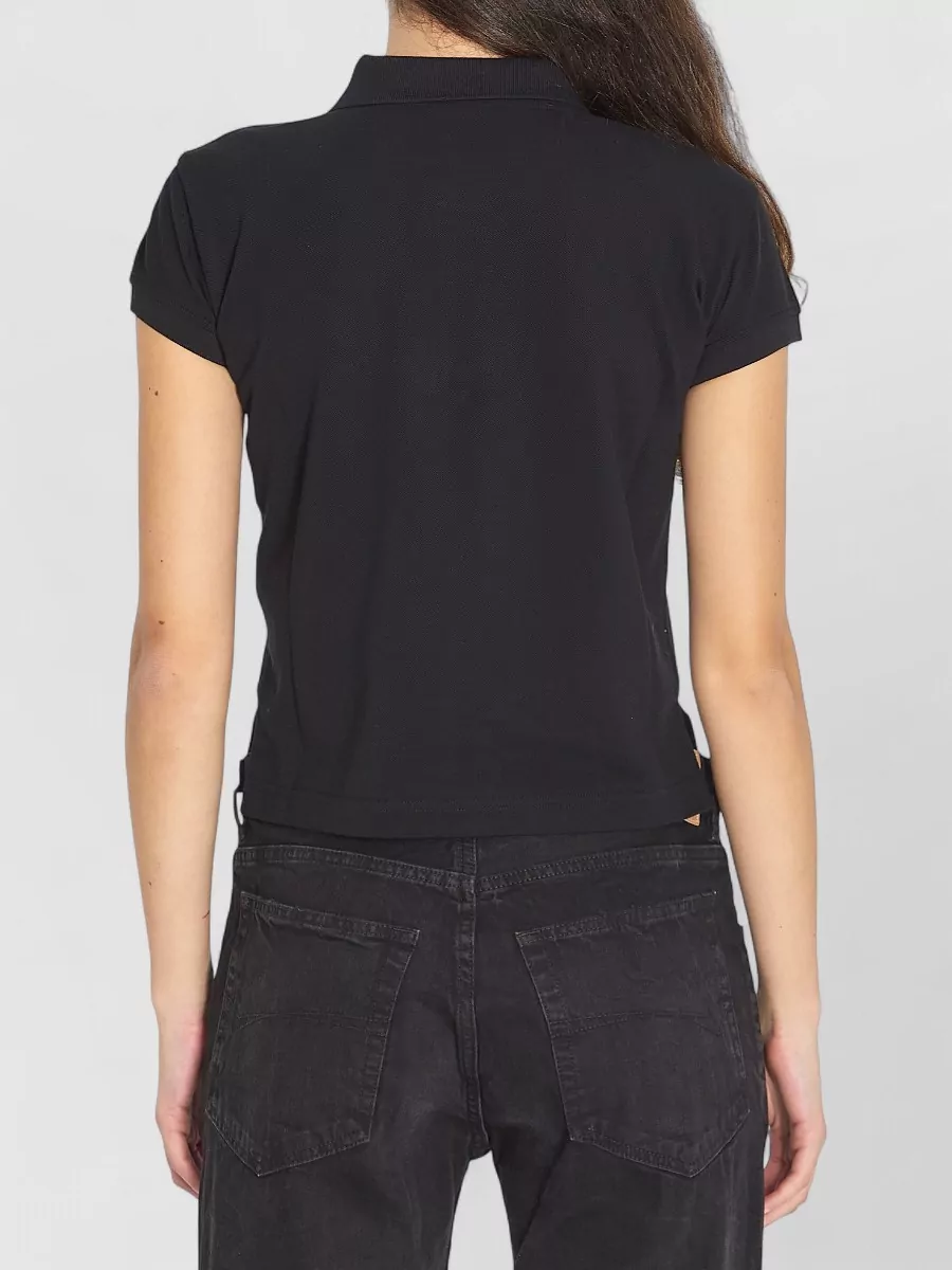 Balenciaga Cotton Piqué Cropped Polo Shirt