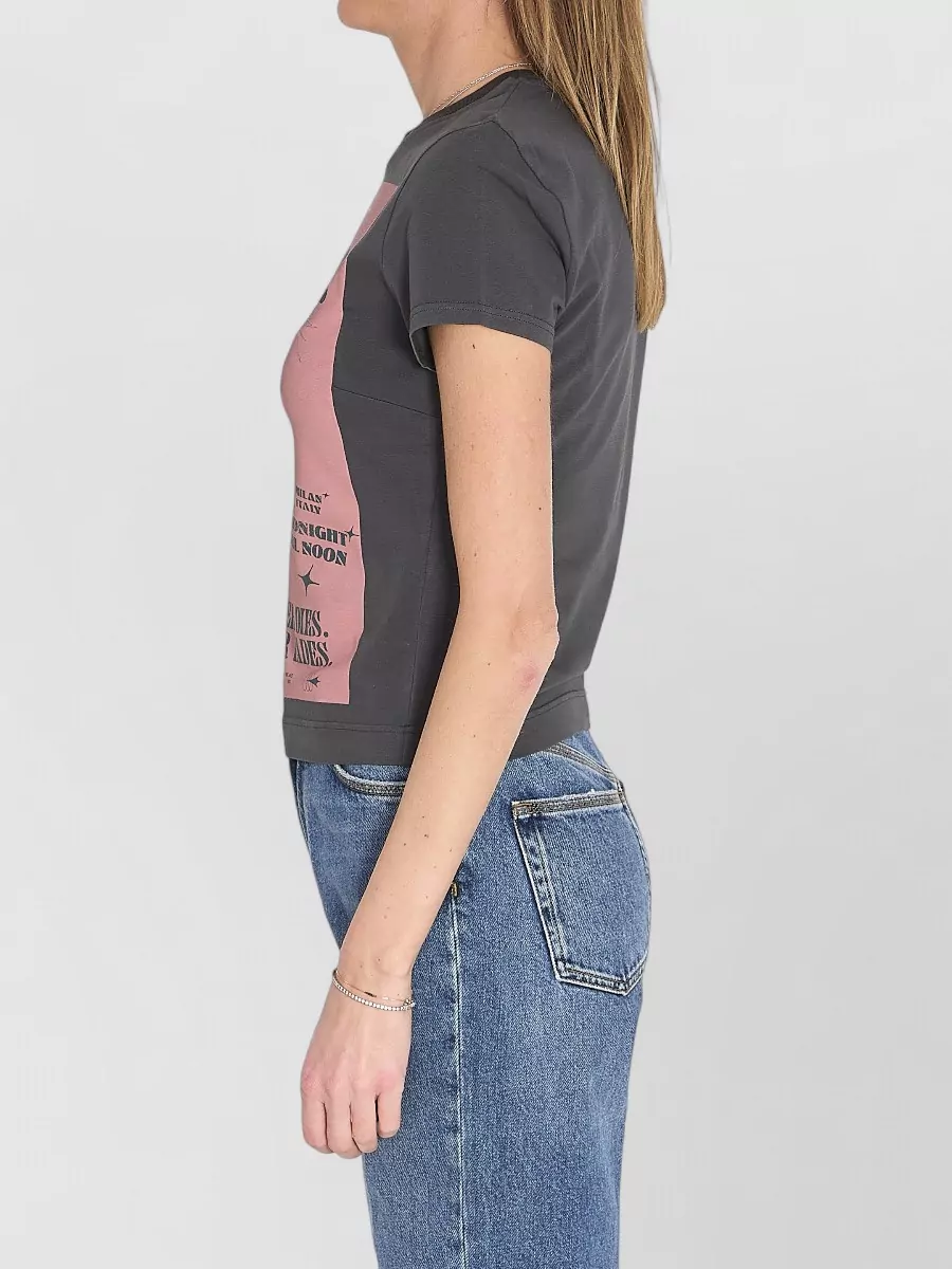 Dolce&Gabbana Stretch Cotton Fitted Crewneck Short Sleeve Top